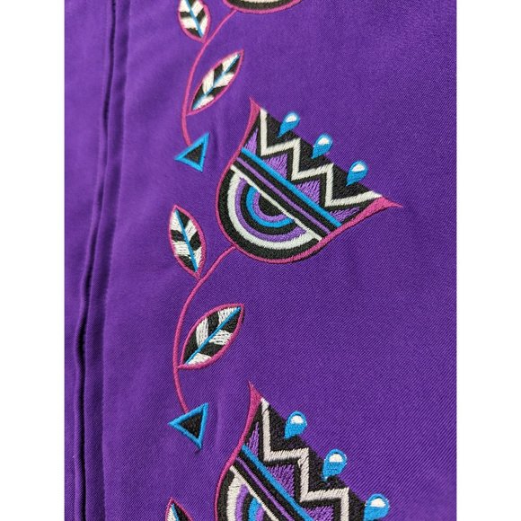VTG Bob Mackie Western Jacket Size M Beaded Southwestern Artsy Rodeo USA Purple - Picture 9 of 16
